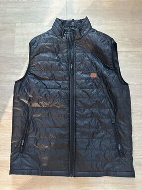 Avid Fishing Lightweight Men's Quilted Black Insulated Vest with Zip Pockets